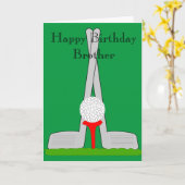 Carte Golf Design Personnalisé Frère Anniversaire (Fleur jaune)