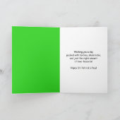 Carte Golf drôle de la Saint-Patrick avec bière en forme (Intérieur)