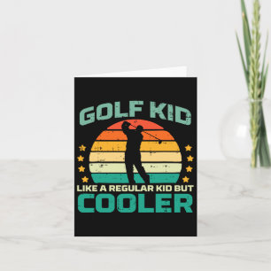 Carte Golf Enfant Comme Glacière Régulier Retro Golfer P