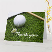 Carte Golf Fairway Gratitude : Un Merci À Thème Golf (Fleur jaune)