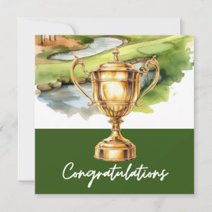 Carte Golf Félicitations golf sur le thème du golfeur