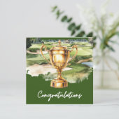 Carte Golf Félicitations golf sur le thème du golfeur (Debout devant)