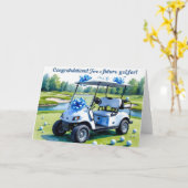 Carte Golf Félicitations pour Baby Boy (Fleur jaune)