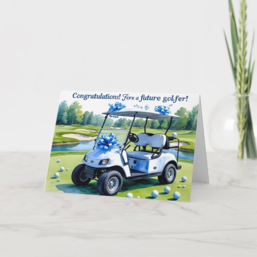 Carte Golf Félicitations pour Baby Boy (Devant)