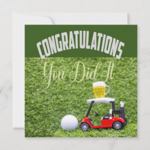 Carte Golf Félicitations vous l'avez fait pour golfeur