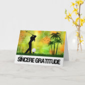 Carte Golf Femme Golf Sports Thème Merci (Fleur jaune)