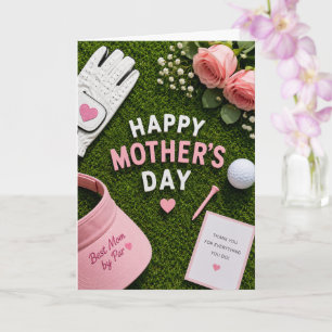 Carte Golf Fête des Mères pour maman golfeuse avec balle