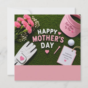 Carte Golf Fête des Mères pour maman golfeuse avec balle