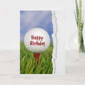 Carte golf for birday (Devant)