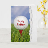 Carte golf for birday (Fleur jaune)