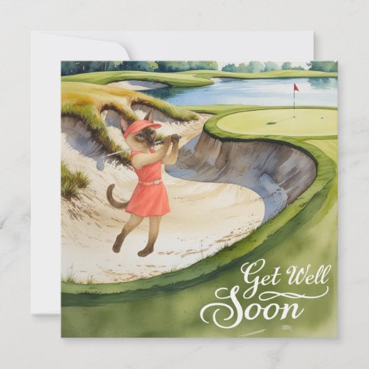Carte Golf Get Well Soon pour golfeurs amoureux de (Devant)