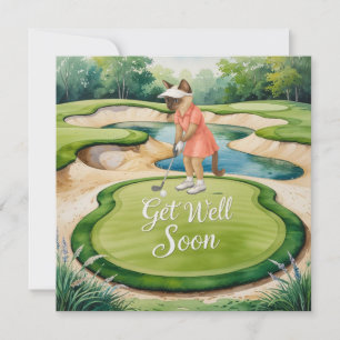 Carte Golf Get Well Soon pour golfeurs amoureux de