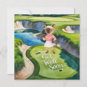 Carte Golf Get Well Soon pour golfeurs amoureux de