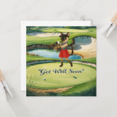 Carte Golf Get Well Soon pour golfeurs amoureux de (Devant/Arrière en situation)