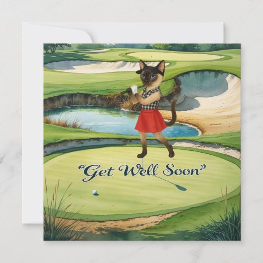 Carte Golf Get Well Soon pour golfeurs amoureux de (Devant)
