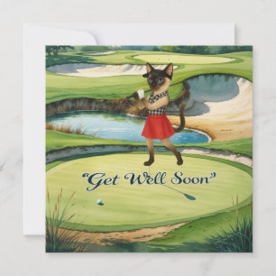 Carte Golf Get Well Soon pour golfeurs amoureux de