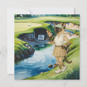 Carte Golf Get Well Soon pour golfeurs amoureux de