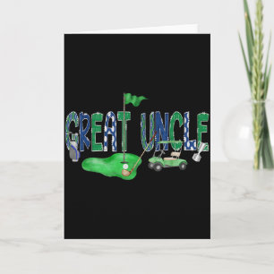 Carte Golf Grand Oncle Trous en Un Golf 1er Anniversaire