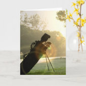 Carte Golf Greeting Card (Fleur jaune)