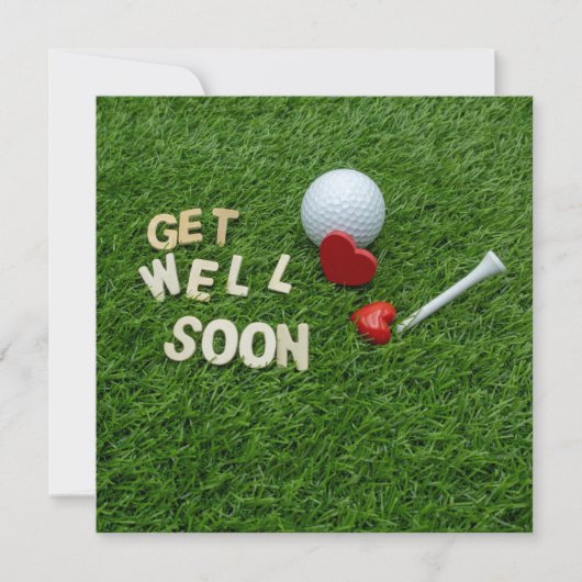 Carte Golf Greeting Golfer Se tirer bien Bientôt avec ba (Devant)