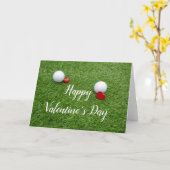 Carte Golf Joyeuse Saint-Valentin avec amour et balle de (Fleur jaune)