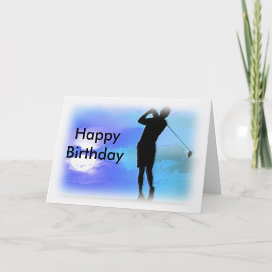 Carte Golf, joyeux anniversaire (Devant)
