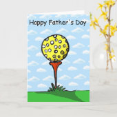 Carte Golf, Joyeux Anniversaire (Fleur jaune)