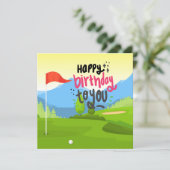 Carte Golf Joyeux anniversaire à vous golfer (Debout devant)
