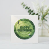 Carte Golf Joyeux Anniversaire sur le Vert de Putting (Debout devant)