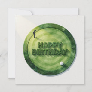 Carte Golf Joyeux Anniversaire sur le Vert de Putting