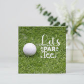 Carte Golf Let's Par Tee pour Golfer Party (Debout devant)