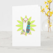 Carte Golf Llama (Fleur jaune)