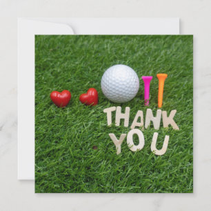Carte Golf merci avec golf ball et deux tee - shirts