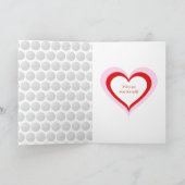 Carte Golf motif texte personnalisé Saint Valentin (Intérieur)