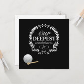 Carte Golf Notre plus profonde Condolences balle de golf (Devant/Arrière en situation)