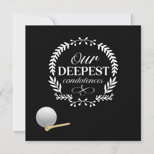 Carte Golf Notre plus profonde Condolences balle de golf