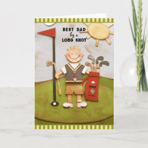 Carte golf papa fête des pères