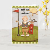 Carte golf papa fête des pères (Fleur jaune)
