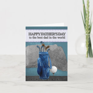 Carte Golf Papa Fête des Pères Personnalisé