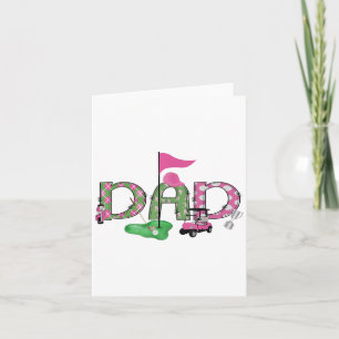 Carte Golf Papa Pink Trou En Un Golf 1ère Fille Annivers