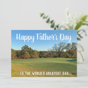Carte Golf Parcours Bonne Fête des pères Golfeur personn