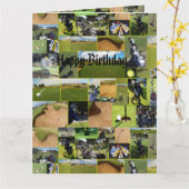 Carte Golf Photo Collage, Funny Big Birthday (Fleur jaune)