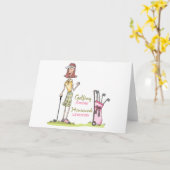 Carte Golf pour toujours (Fleur jaune)