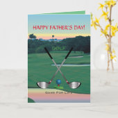 Carte GOLF - Retraité "Jeu pour la vie" (Fleur jaune)