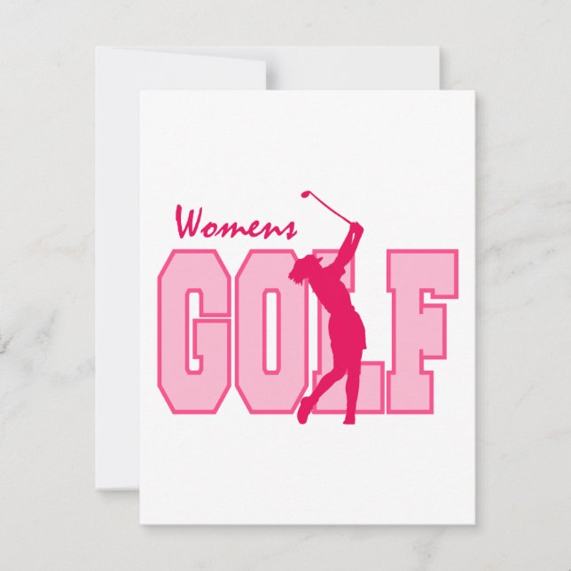 Carte Golf Rose féminin (Devant)