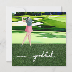 Carte Golf saluer balle de golf bonne chance pour la dam