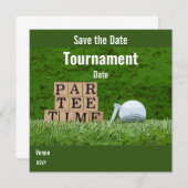 Carte Golf Sauvez la date avec partie de golf par tee (Devant / Derrière)