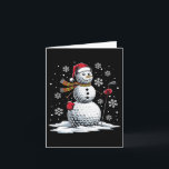 Carte Golf Snowman Golf Player Santa Hat Christmas Amusa<br><div class="desc">Golf Snowman Golf Player Santa Hat Christmas Amusant</div>
