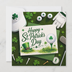 Carte Golf St. Patrick's Day pour thème Golf pour golfeu