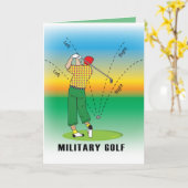 Carte GOLF - Style militaire (Fleur jaune)